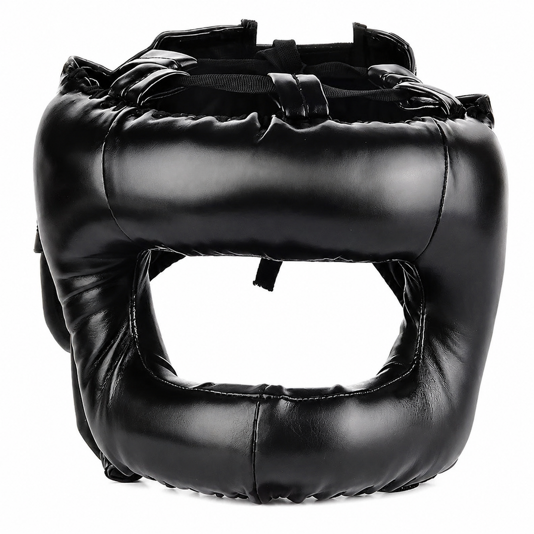 Premium Boxing Helmet Muay Thai Kickboxing Sanda Headgear Protective Head Guard Combat Sports Sparring Helmet Adjustable Lightweight Breathable Training Gear