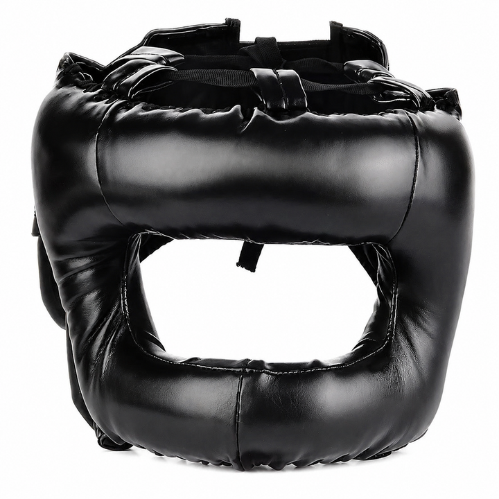 Premium Boxing Helmet Muay Thai Kickboxing Sanda Headgear Protective Head Guard Combat Sports Sparring Helmet Adjustable Lightweight Breathable Training Gear