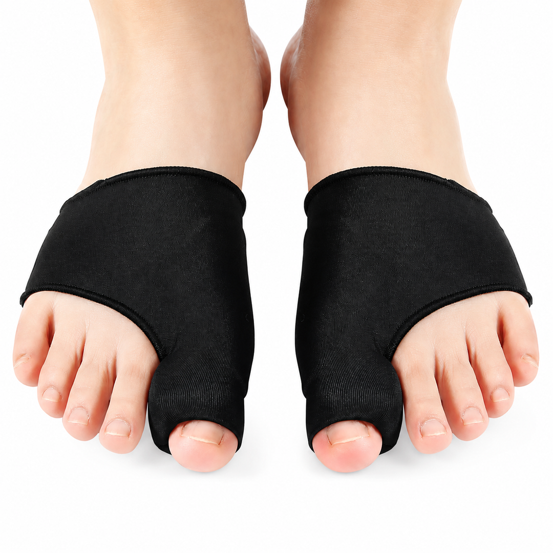 Premium Bunion Corrector Toe Separator 2Pcs Soft Gel Hallux Valgus Orthopedic Big Toe Spreader Fabric Comfort Support Pain Relief Alignment Foot Care