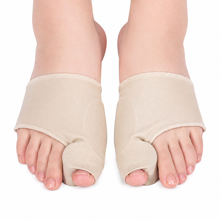 Premium Bunion Corrector Toe Separator 2Pcs Soft Gel Hallux Valgus Orthopedic Big Toe Spreader Fabric Comfort Support Pain Relief Alignment Foot Care