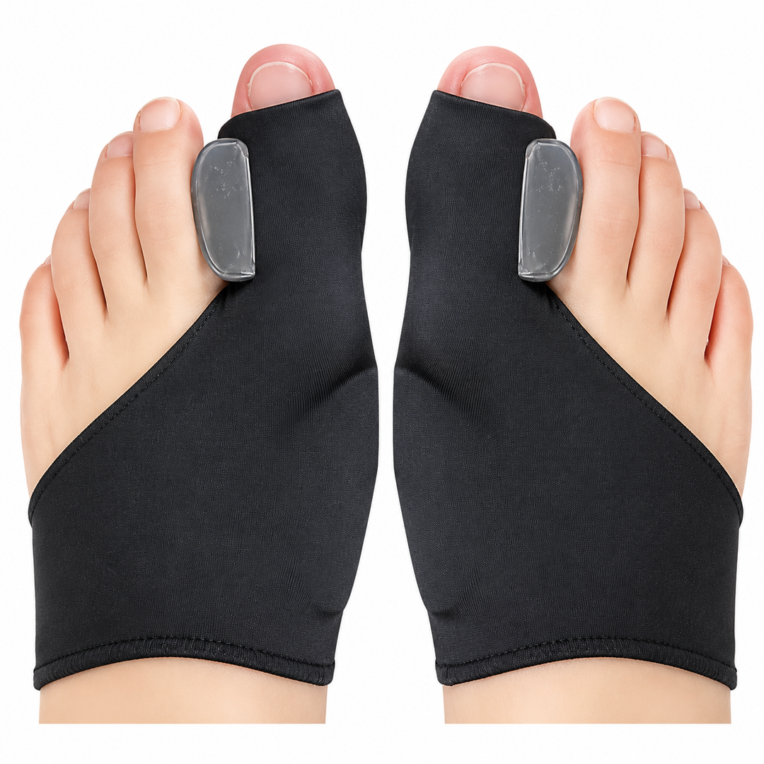 Premium Bunion Corrector Toe Separator 2Pcs Soft Gel Hallux Valgus Orthopedic Big Toe Spreader Fabric Comfort Support Pain Relief Alignment Foot Care