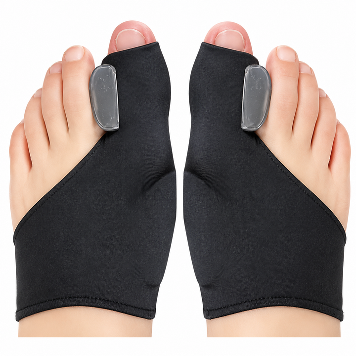 Premium Bunion Corrector Toe Separator 2Pcs Soft Gel Hallux Valgus Orthopedic Big Toe Spreader Fabric Comfort Support Pain Relief Alignment Foot Care