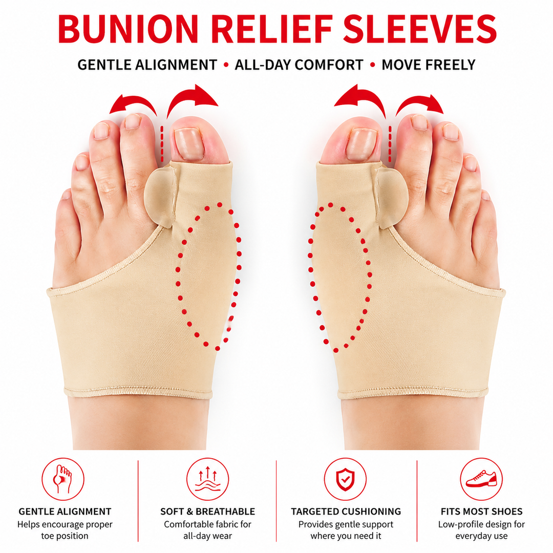 Premium Bunion Corrector Toe Separator Gel Big Toe Spacer Adjustable Fabric Foot Support Reusable 2 Pack Comfortable Fit Walking Daily Use Foot Alignment Care