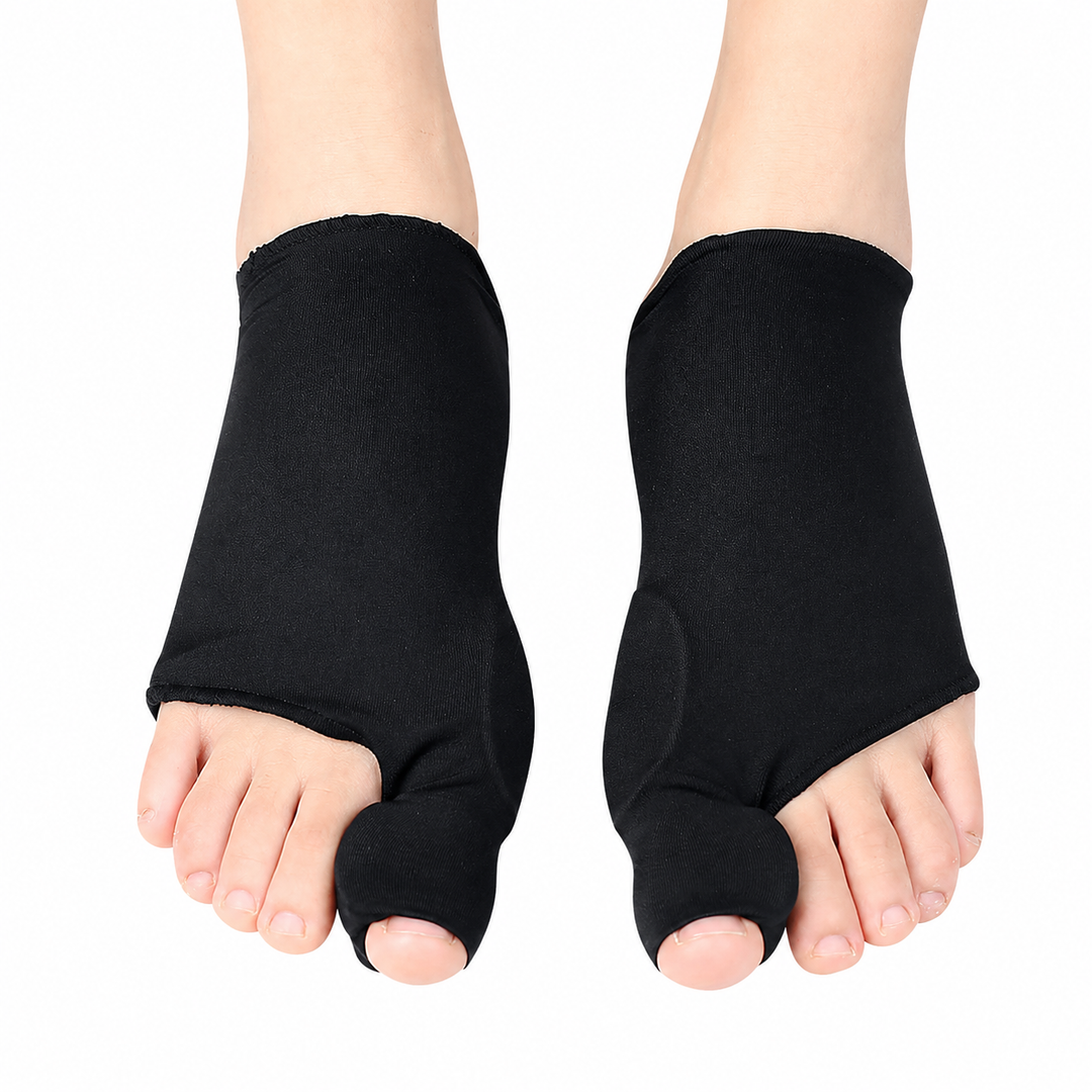 Premium Bunion Corrector Toe Separator Gel Big Toe Spacer Adjustable Fabric Foot Support Reusable 2 Pack Comfortable Fit Walking Daily Use Foot Alignment Care