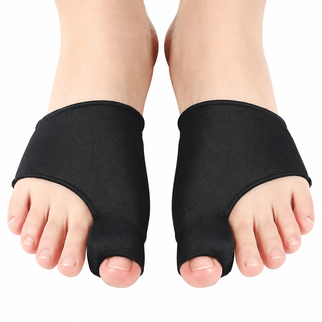 Premium Bunion Corrector Toe Separator Gel Big Toe Spacer Adjustable Fabric Foot Support Reusable 2 Pack Comfortable Fit Walking Daily Use Foot Alignment Care