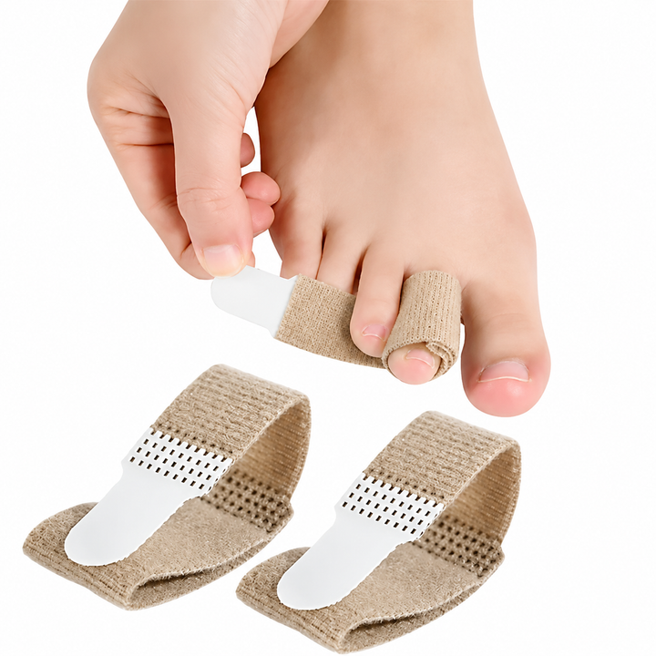 Premium Bunion Corrector Toe Separator Gel Big Toe Spacer Adjustable Fabric Foot Support Reusable 2 Pack Comfortable Fit Walking Daily Use Foot Alignment Care