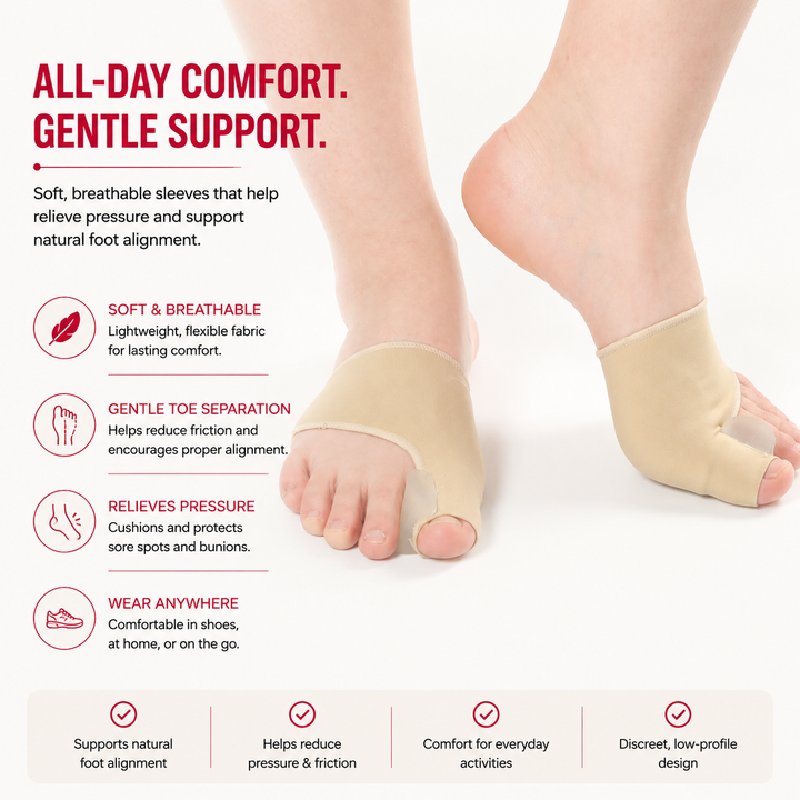Premium Bunion Corrector Toe Separator Gel Big Toe Spacer Soft Flexible Foot Support Reusable Pair Comfort Fit Daily Use Travel Shoe Care
