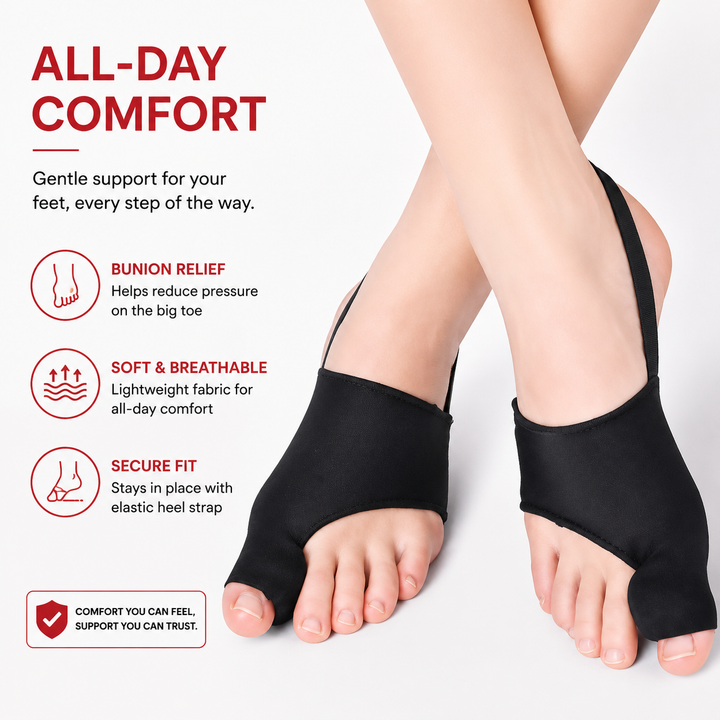 Premium Bunion Corrector Toe Separator Gel Big Toe Spacer Soft Flexible Foot Support Reusable Pair Comfort Fit Daily Use Travel Shoe Care