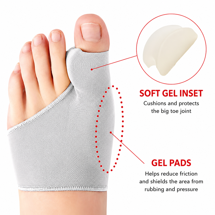 Premium Bunion Corrector Toe Separator Gel Big Toe Spacer Soft Flexible Foot Support Reusable Pair Comfort Fit Daily Use Travel Shoe Care