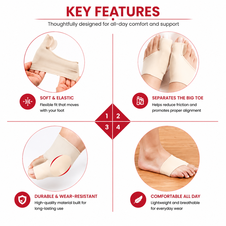 Premium Bunion Corrector Toe Separator Gel Big Toe Spacer Soft Flexible Foot Support Reusable Pair Comfort Fit Daily Use Travel Shoe Care