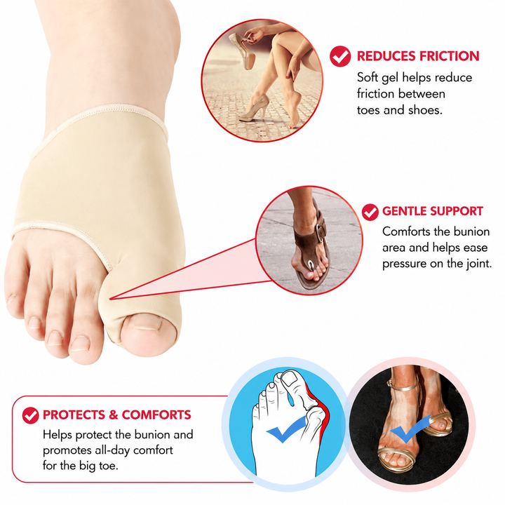 Premium Bunion Corrector Toe Separator Gel Big Toe Spacer Soft Flexible Foot Support Reusable Pair Comfort Fit Daily Use Travel Shoe Care