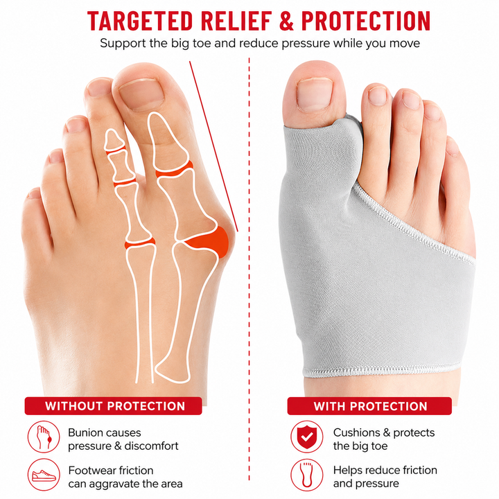 Premium Bunion Corrector Toe Separator Soft Gel Big Toe Comfort Support Hallux Valgus Foot Care Pain Relief Flexible Toe Alignment 1 Pair