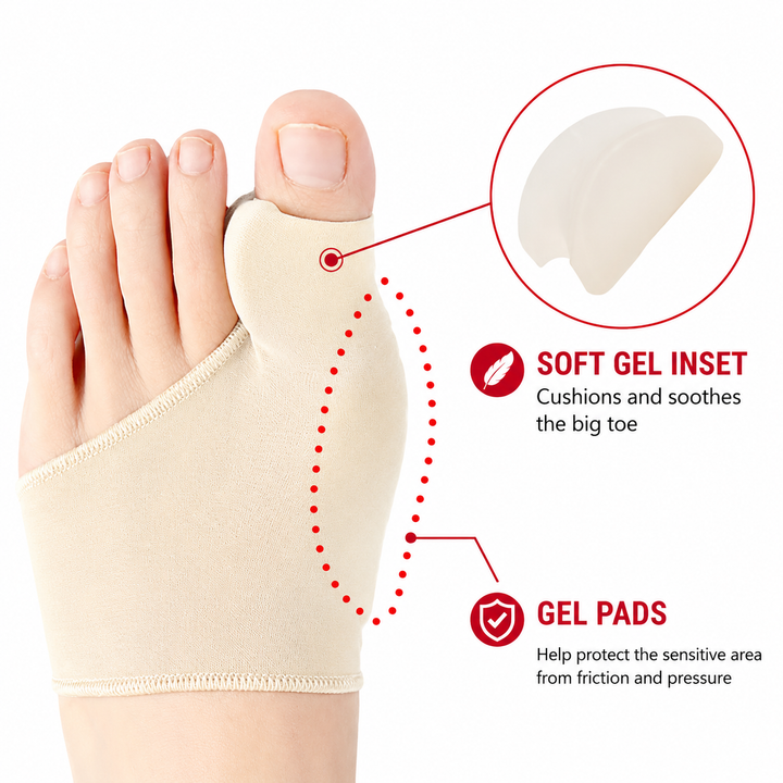 Premium Bunion Corrector Toe Separator Soft Gel Big Toe Comfort Support Hallux Valgus Foot Care Pain Relief Flexible Toe Alignment 1 Pair