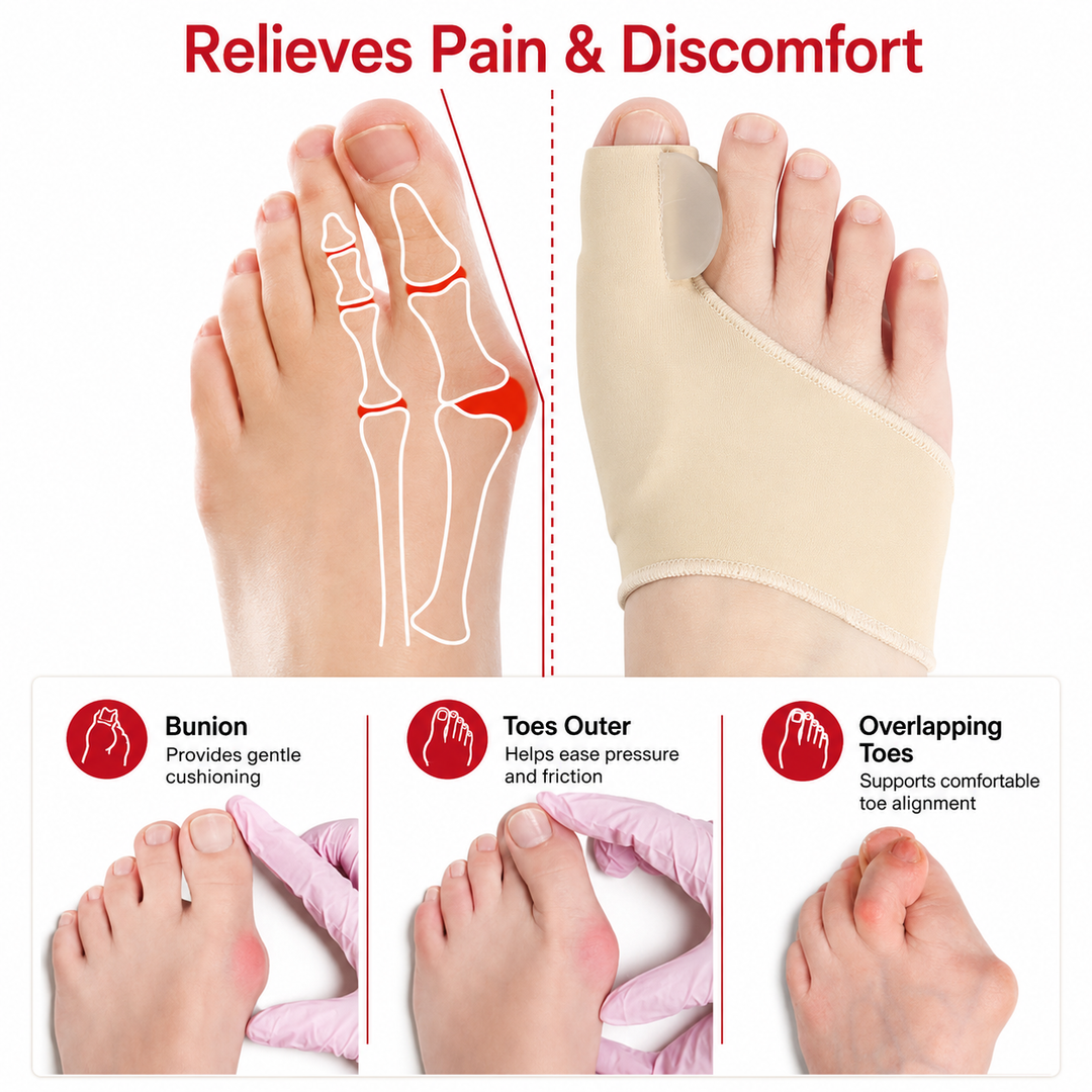 Premium Bunion Corrector Toe Separator Soft Gel Big Toe Comfort Support Hallux Valgus Foot Care Pain Relief Flexible Toe Alignment 1 Pair
