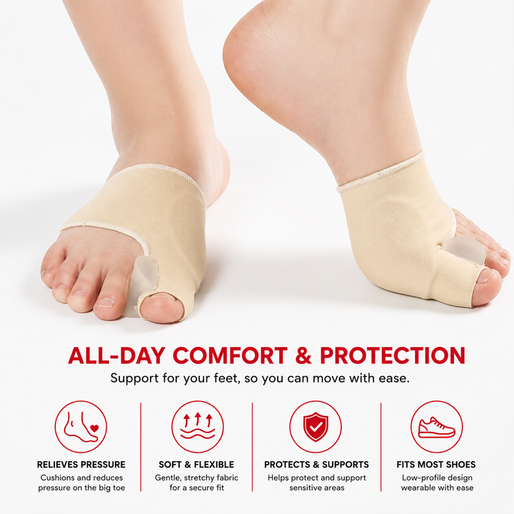 Premium Bunion Corrector Toe Separator Soft Gel Big Toe Comfort Support Hallux Valgus Foot Care Pain Relief Flexible Toe Alignment 1 Pair