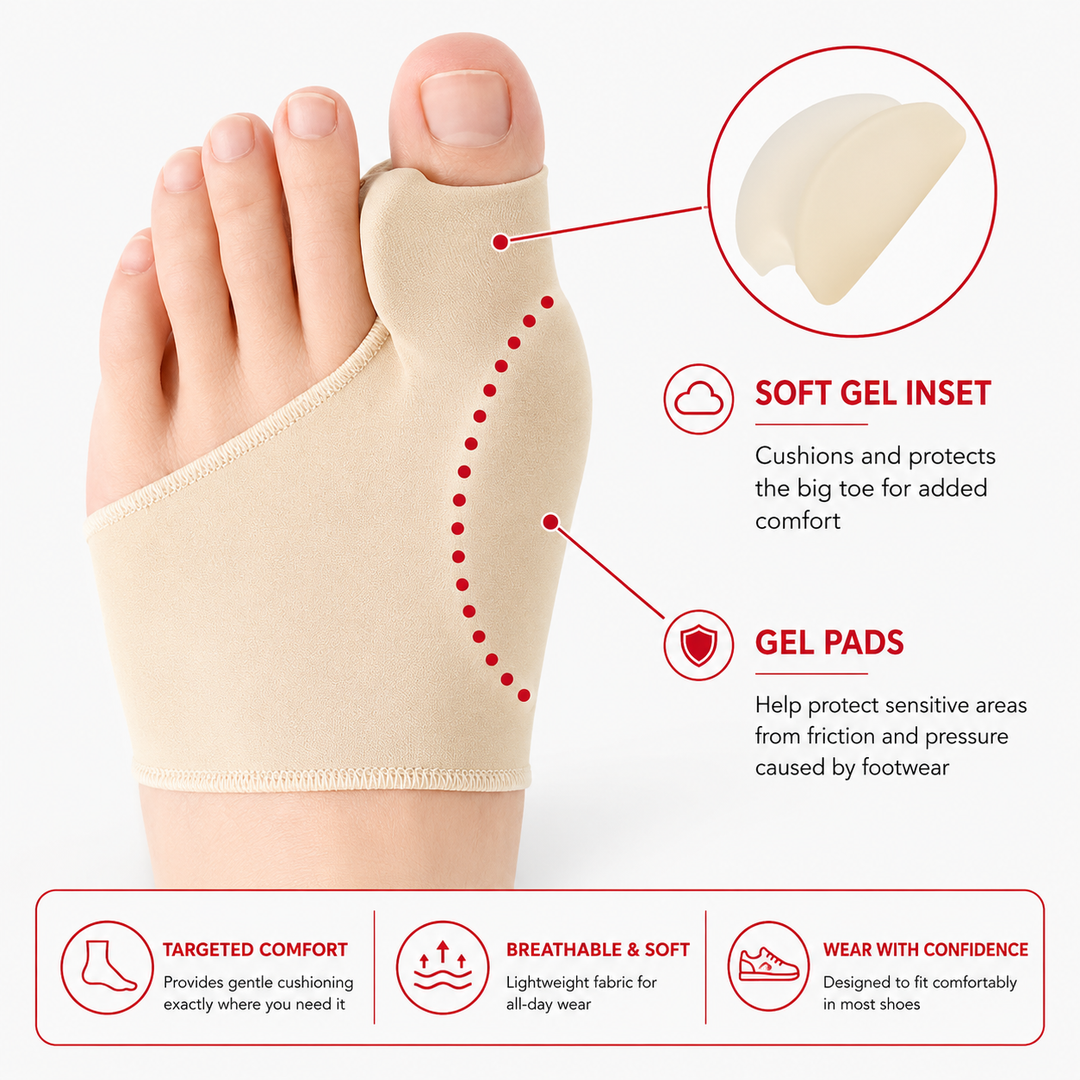 Premium Bunion Corrector Toe Separator Soft Gel Big Toe Comfort Support Hallux Valgus Foot Care Pain Relief Flexible Toe Alignment 1 Pair