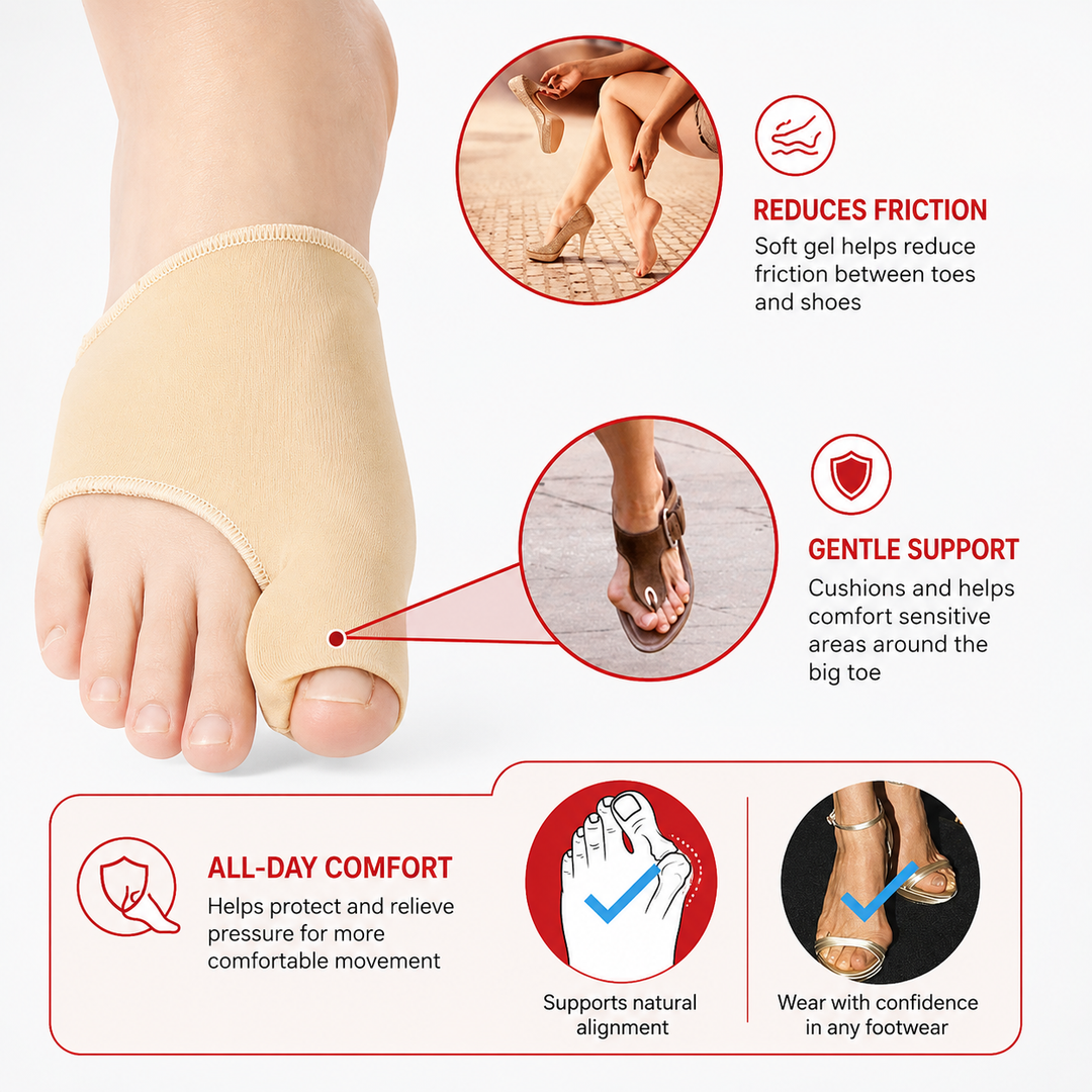 Premium Bunion Corrector Toe Separator Soft Gel Big Toe Comfort Support Hallux Valgus Foot Care Pain Relief Flexible Toe Alignment 1 Pair