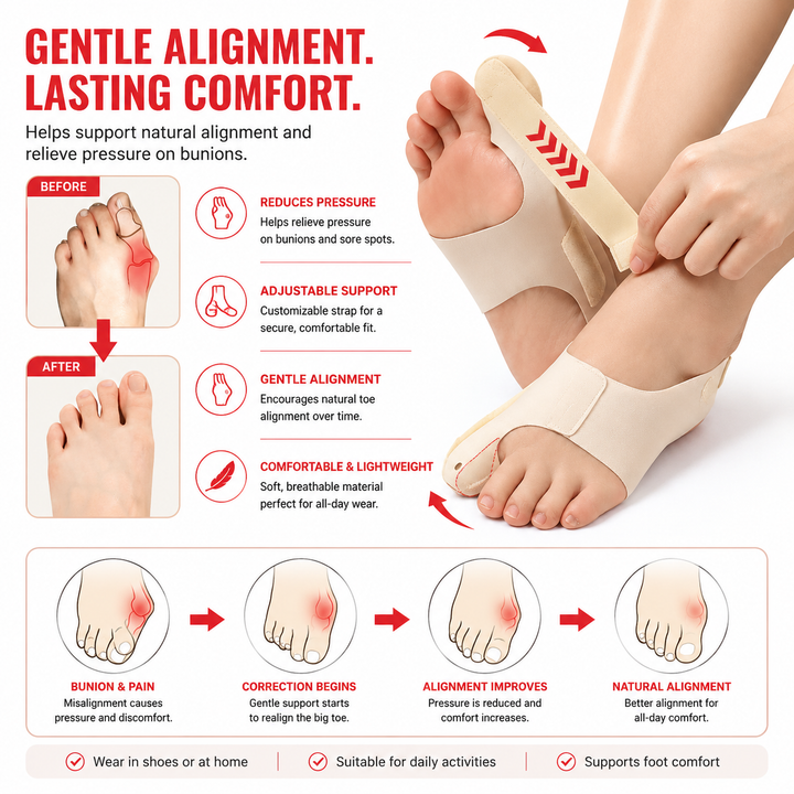 Premium Bunion Socks Toe Separator Adjustable Foot Support Breathable Ergonomic Fit Left Right Options M L Sizes Walking Comfort Shoe Wear