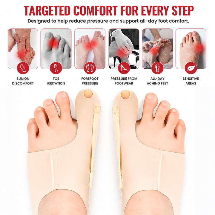 Premium Bunion Socks Toe Separator Adjustable Foot Support Breathable Ergonomic Fit Left Right Options M L Sizes Walking Comfort Shoe Wear