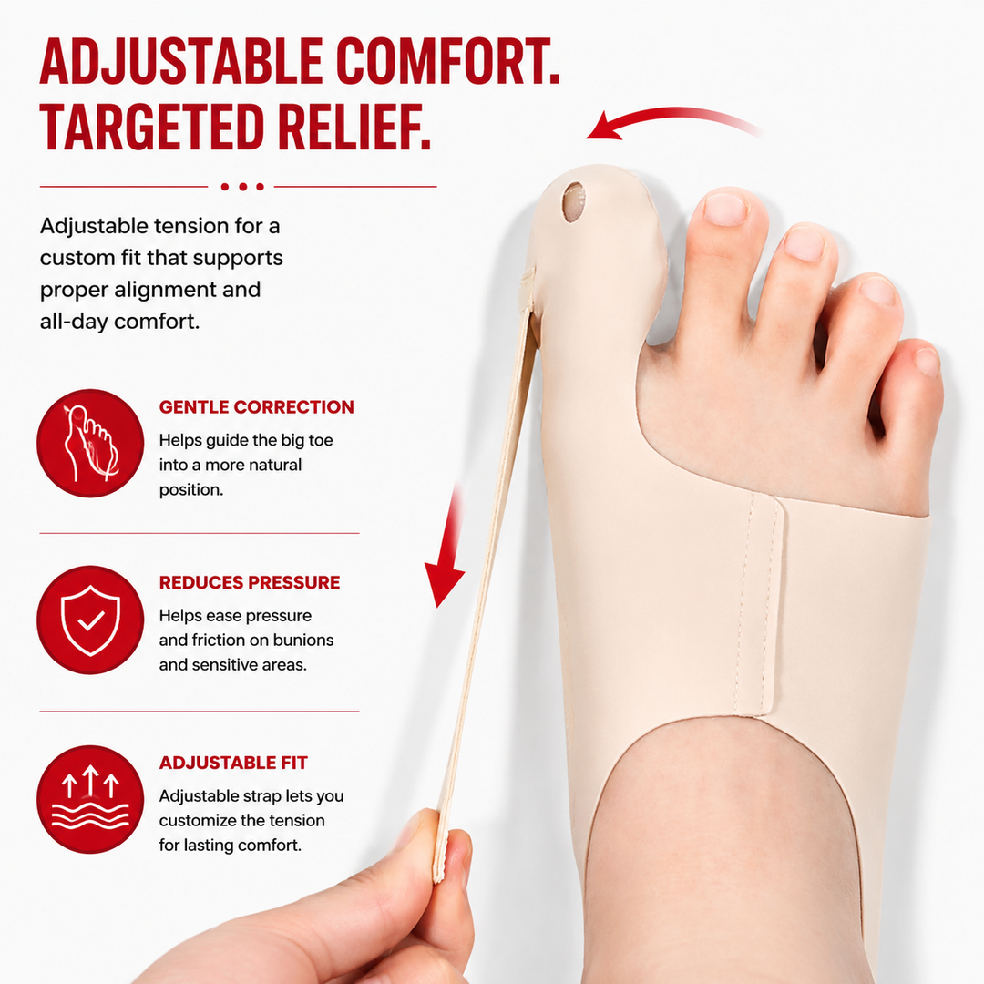 Premium Bunion Socks Toe Separator Adjustable Foot Support Breathable Ergonomic Fit Left Right Options M L Sizes Walking Comfort Shoe Wear