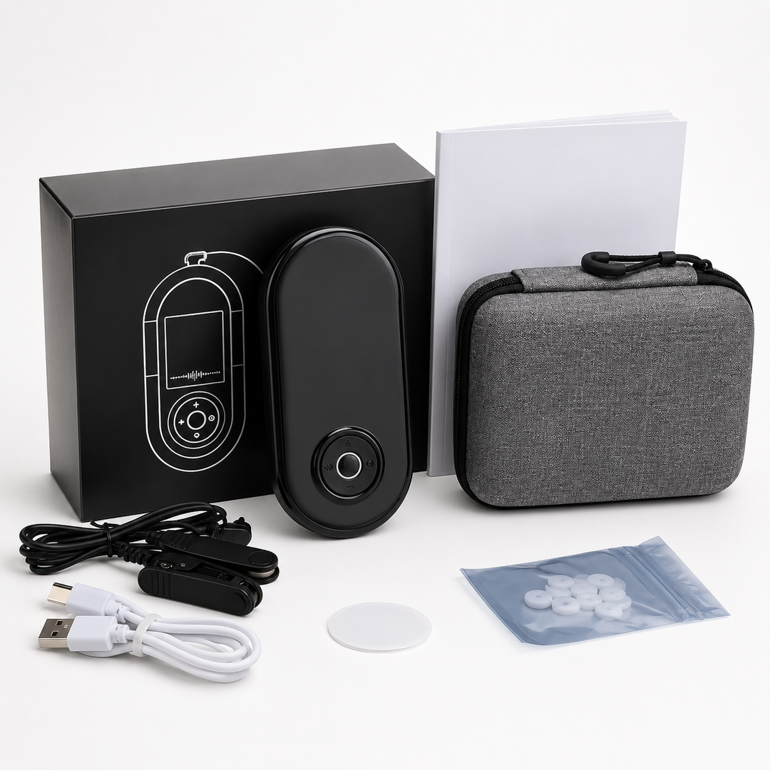 Premium CES Sleep Aid Device Cranial Electrotherapy Ear Clip Relaxation Device 9 Intensity Levels USB-C Rechargeable Portable Wellness Support