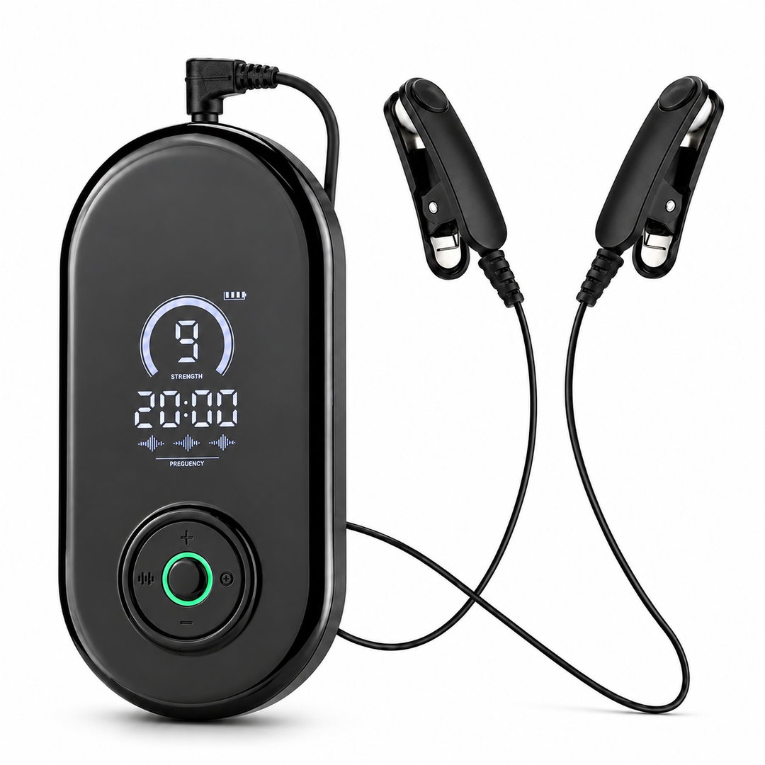 Premium CES Sleep Aid Device Cranial Electrotherapy Ear Clip Relaxation Device 9 Intensity Levels USB-C Rechargeable Portable Wellness Support