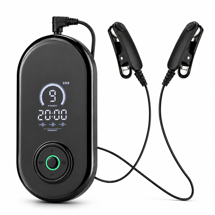 Premium CES Sleep Aid Device Cranial Electrotherapy Ear Clip Relaxation Device 9 Intensity Levels USB-C Rechargeable Portable Wellness Support