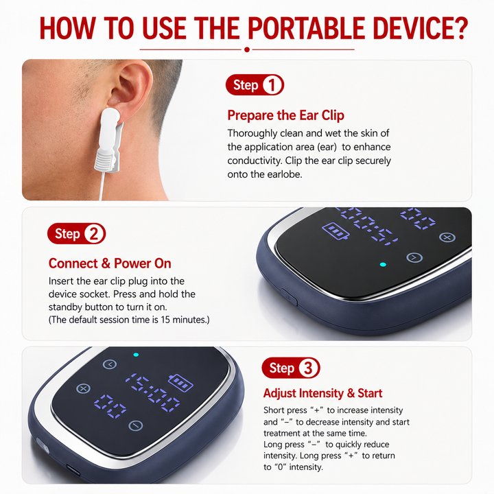 Premium CES Sleep Aid Device Handheld Microcurrent Sleep Therapy for Relaxation Stress Support Rechargeable Portable Wellness Device Daily Home Use