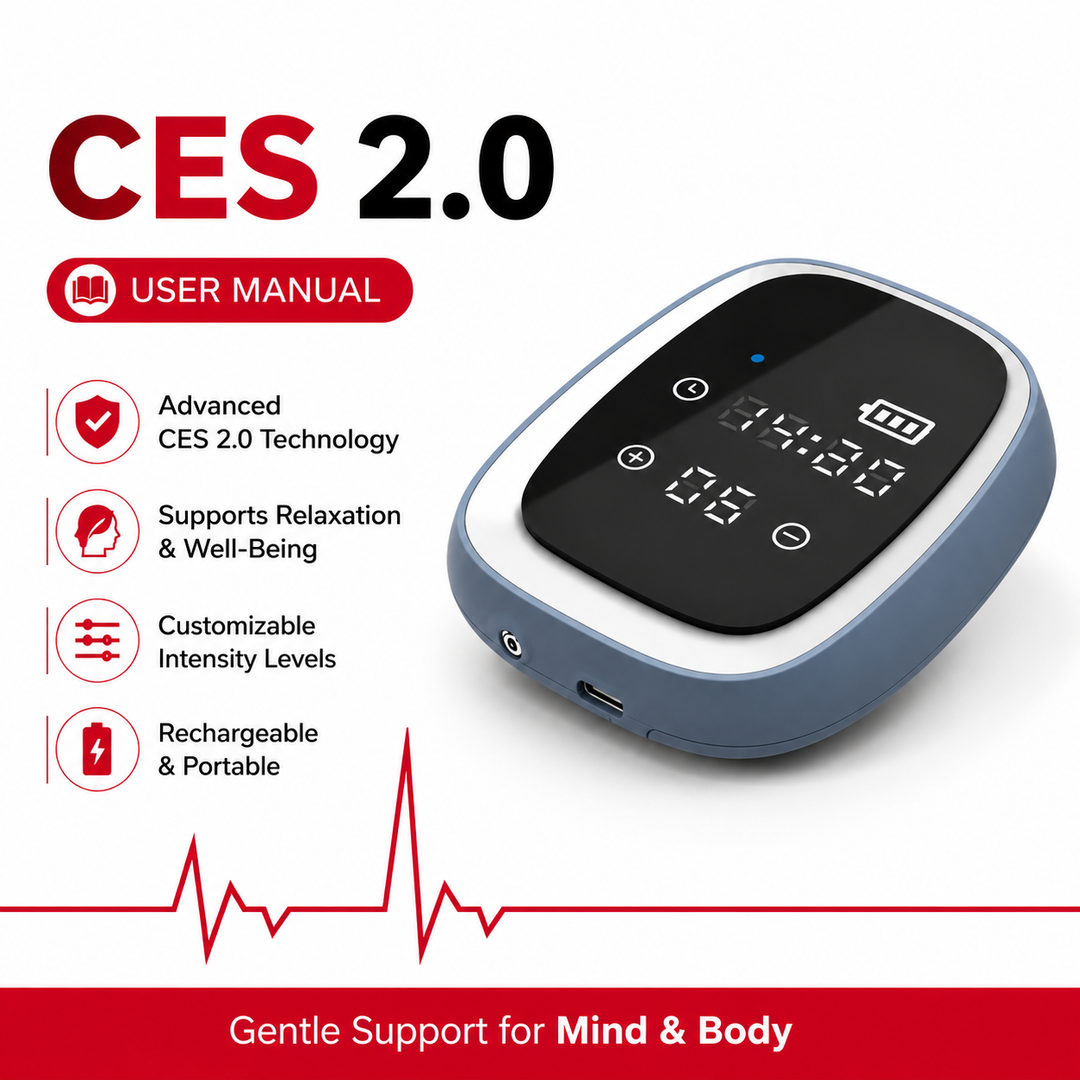 Premium CES Sleep Aid Device Handheld Microcurrent Sleep Therapy for Relaxation Stress Support Rechargeable Portable Wellness Device Daily Home Use