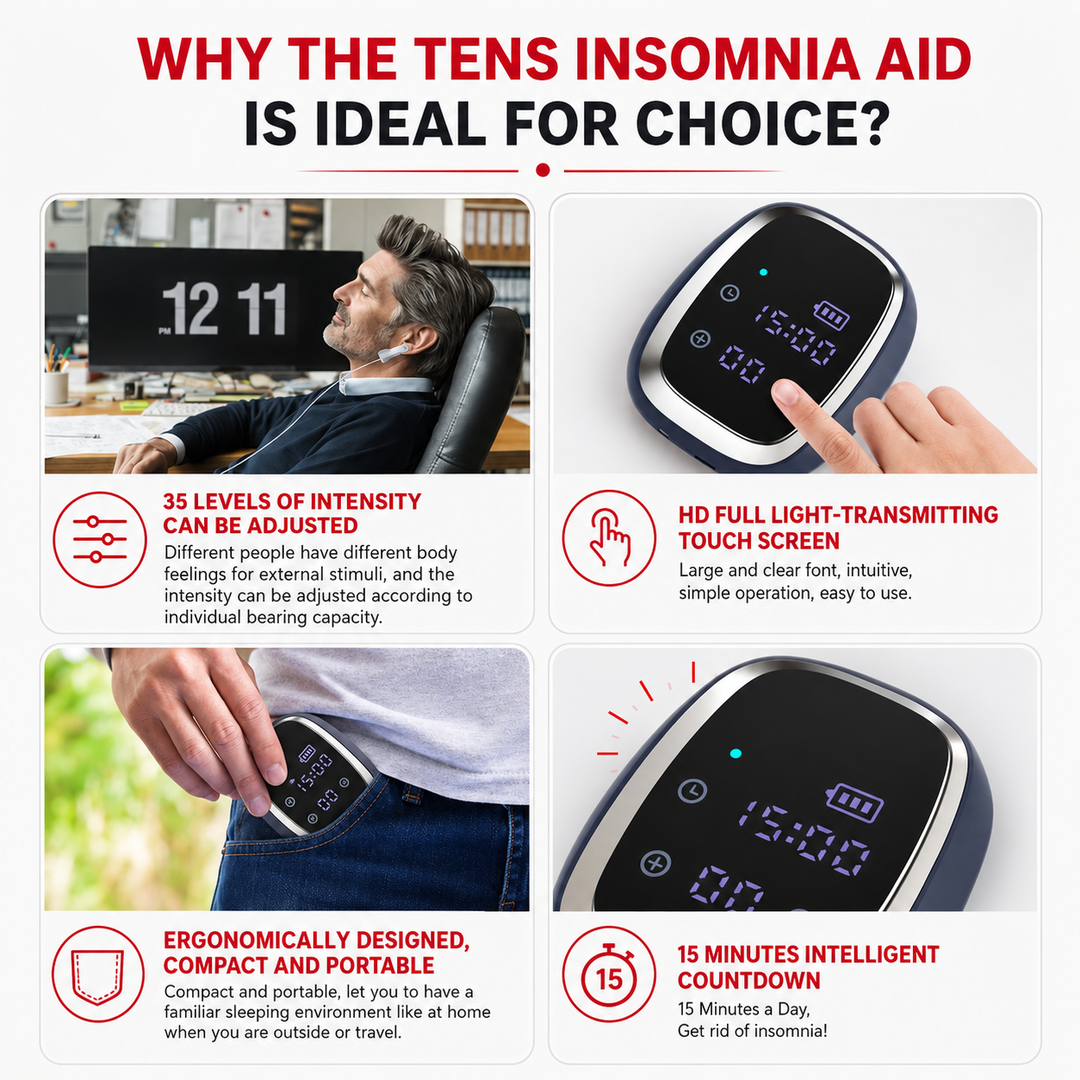 Premium CES Sleep Aid Device Handheld Microcurrent Sleep Therapy for Relaxation Stress Support Rechargeable Portable Wellness Device Daily Home Use