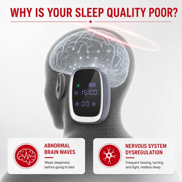 Premium CES Sleep Aid Device Handheld Microcurrent Sleep Therapy for Relaxation Stress Support Rechargeable Portable Wellness Device Daily Home Use