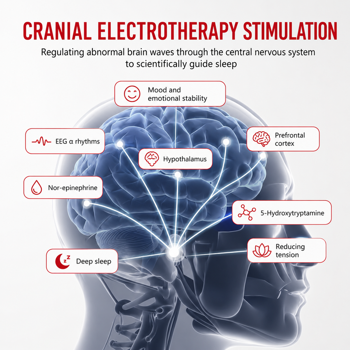 Premium CES Sleep Aid Device Microcurrent Ear Clip Sleep Therapy for Relaxation Stress Support Adjustable Intensity USB-C Rechargeable Portable Design