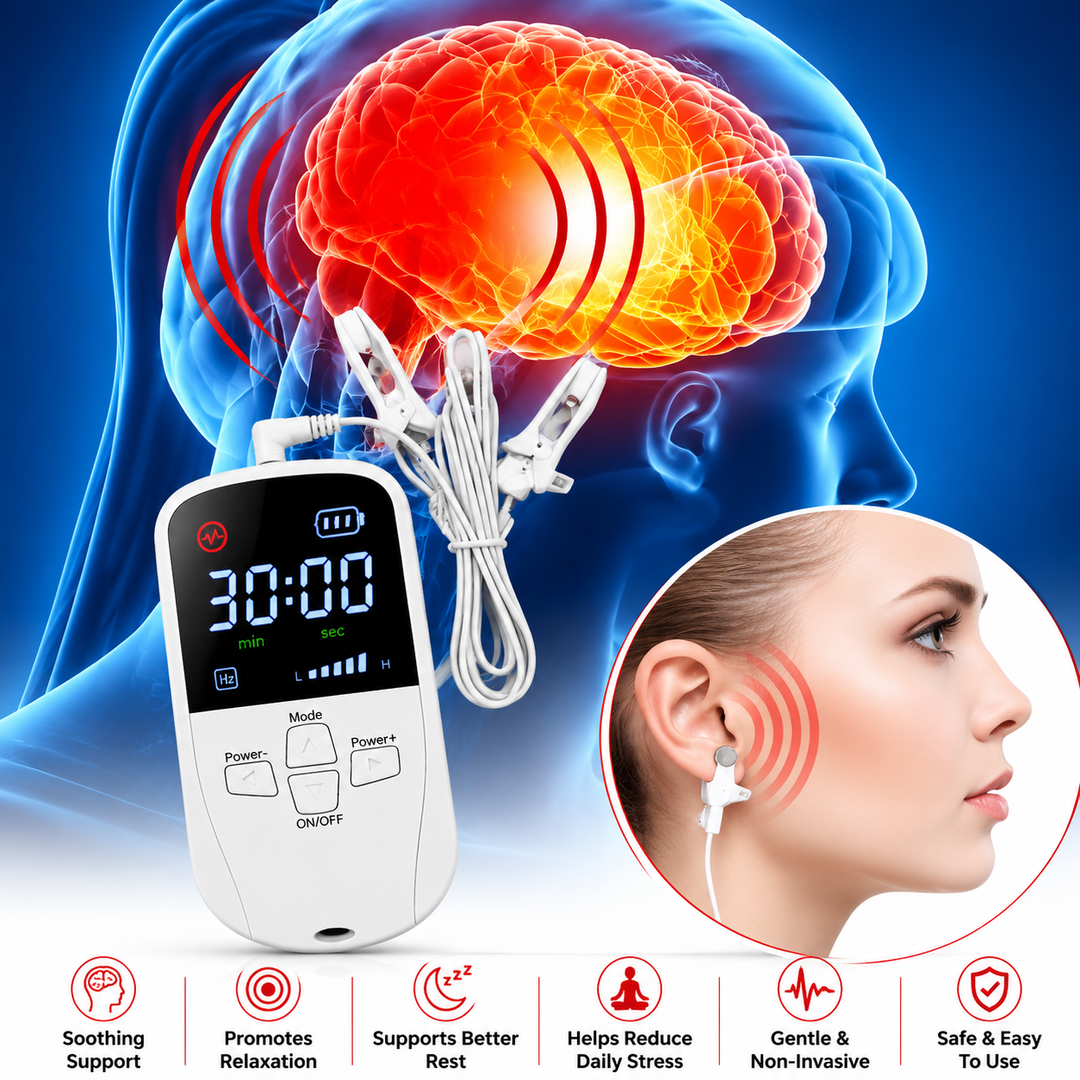 Premium CES Sleep Aid Device Vagus Nerve Ear Clip Stimulator Relaxation Support Portable Rechargeable Sleep Wellness Device for Daily Use