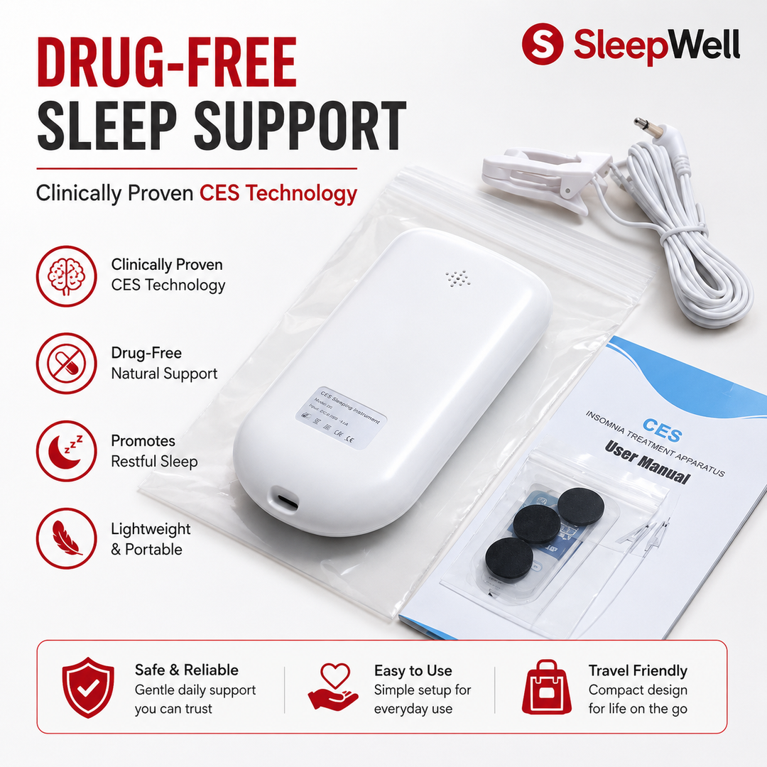 Premium CES Sleep Aid Device Vagus Nerve Ear Clip Stimulator Relaxation Support Portable Rechargeable Sleep Wellness Device for Daily Use