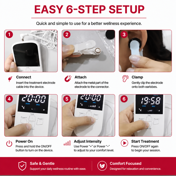 Premium CES Sleep Aid Device Vagus Nerve Ear Clip Stimulator Relaxation Support Portable Rechargeable Sleep Wellness Device for Daily Use