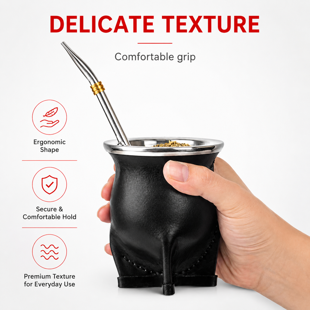 Premium Ceramic Yerba Mate Gourd Cup Porcelain Mate Tea Cup with Bombilla Straw and Cleaning Brush Loose Leaf Tea Drinking Set