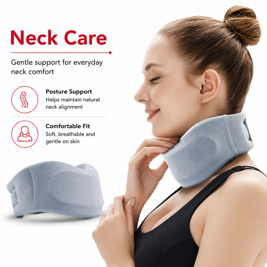 Premium Cervical Collar Neck Brace Adjustable Foam Neck Support Breathable Soft Neck Collar S M L XL Sleep Work Travel Comfort Fit Pain Relief Support