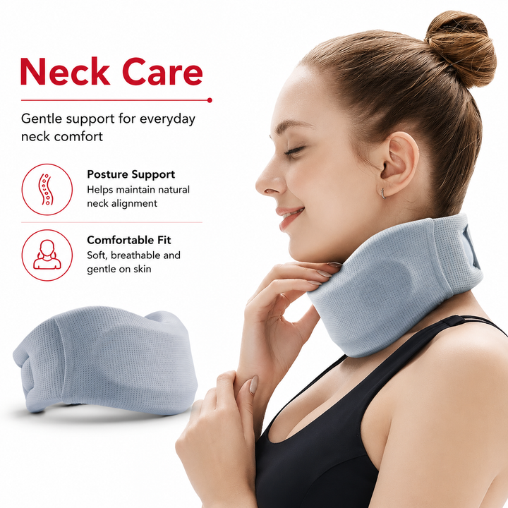 Premium Cervical Collar Neck Brace Adjustable Foam Neck Support Breathable Soft Neck Collar S M L XL Sleep Work Travel Comfort Fit Pain Relief Support
