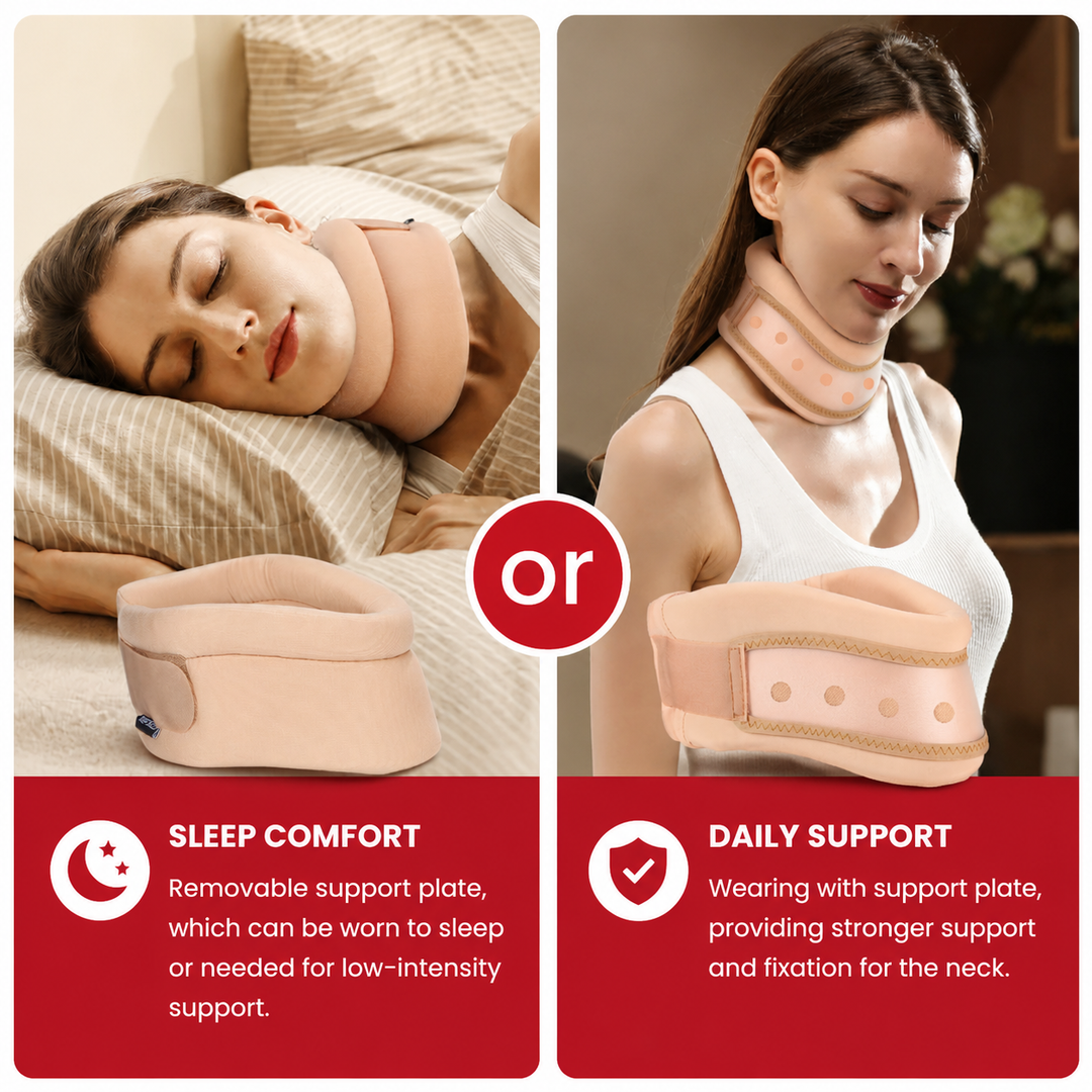 Premium Cervical Collar Neck Brace Adjustable Foam Neck Support Breathable Soft Neck Collar S M L XL Sleep Work Travel Comfort Fit Pain Relief Support