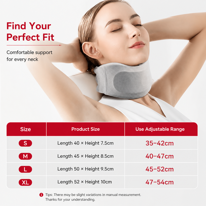 Premium Cervical Collar Neck Brace Adjustable Foam Neck Support Breathable Soft Neck Collar S M L XL Sleep Work Travel Comfort Fit Pain Relief Support