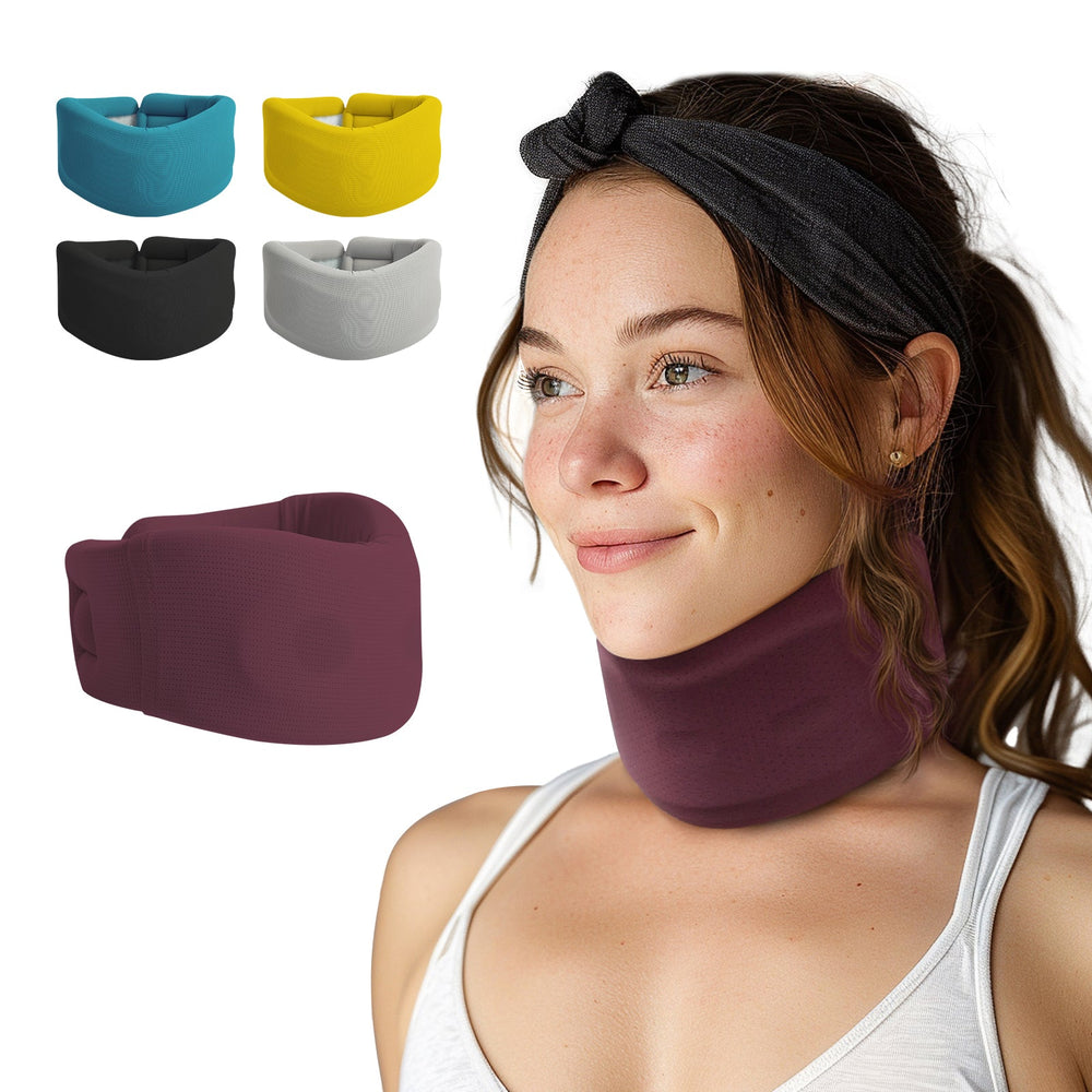 Premium Cervical Collar Neck Brace Adjustable Foam Neck Support Breathable Soft Neck Collar S M L XL Sleep Work Travel Comfort Fit Pain Relief Support