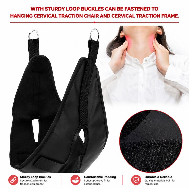 Premium Cervical Neck Traction Device Over Door Neck Stretcher Hammock Adjustable Pain Relief Spine Support Posture Correction Home Therapy