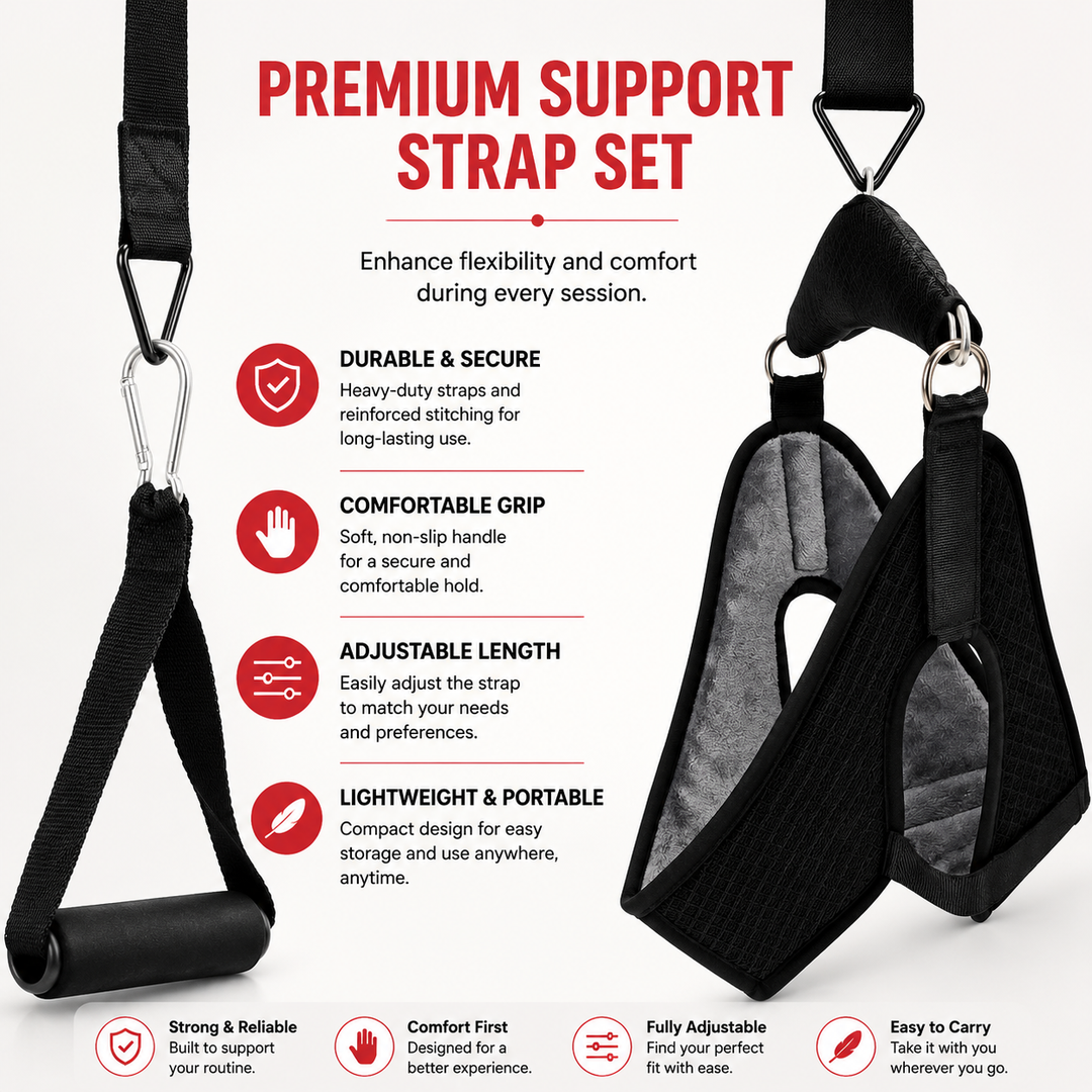Premium Cervical Neck Traction Device Over Door Neck Stretcher Hammock Adjustable Pain Relief Spine Support Posture Correction Home Therapy
