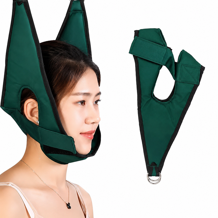 Premium Cervical Neck Traction Device Over Door Neck Stretcher Hammock Adjustable Pain Relief Spine Support Posture Correction Home Therapy