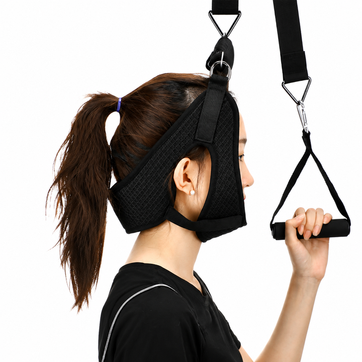 Premium Cervical Neck Traction Device Over Door Neck Stretcher Hammock Adjustable Pain Relief Spine Support Posture Correction Home Therapy
