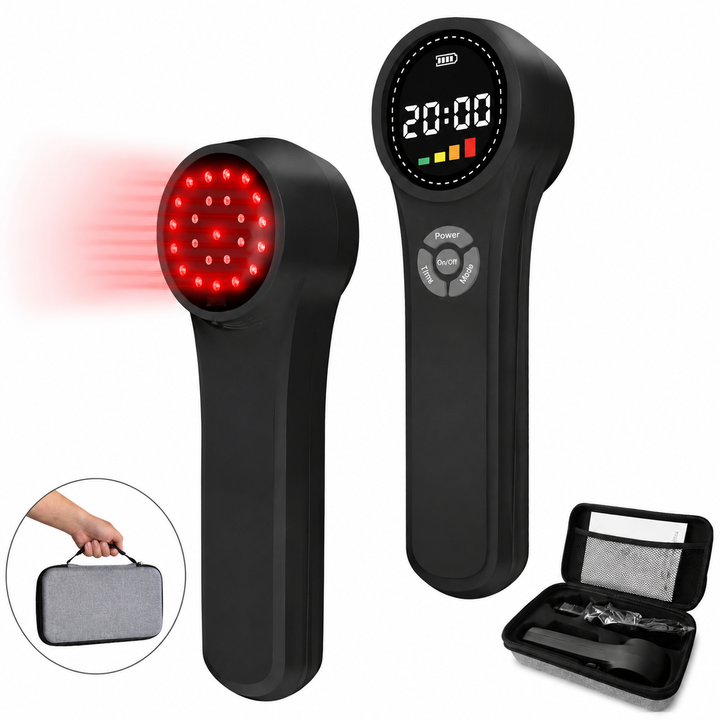 Premium Cold Laser Light Therapy Device Handheld Infrared Red Light 650nm 808nm Pain Relief Massager Arthritis Muscle Relaxation Portable Rechargeable Wellness Tool