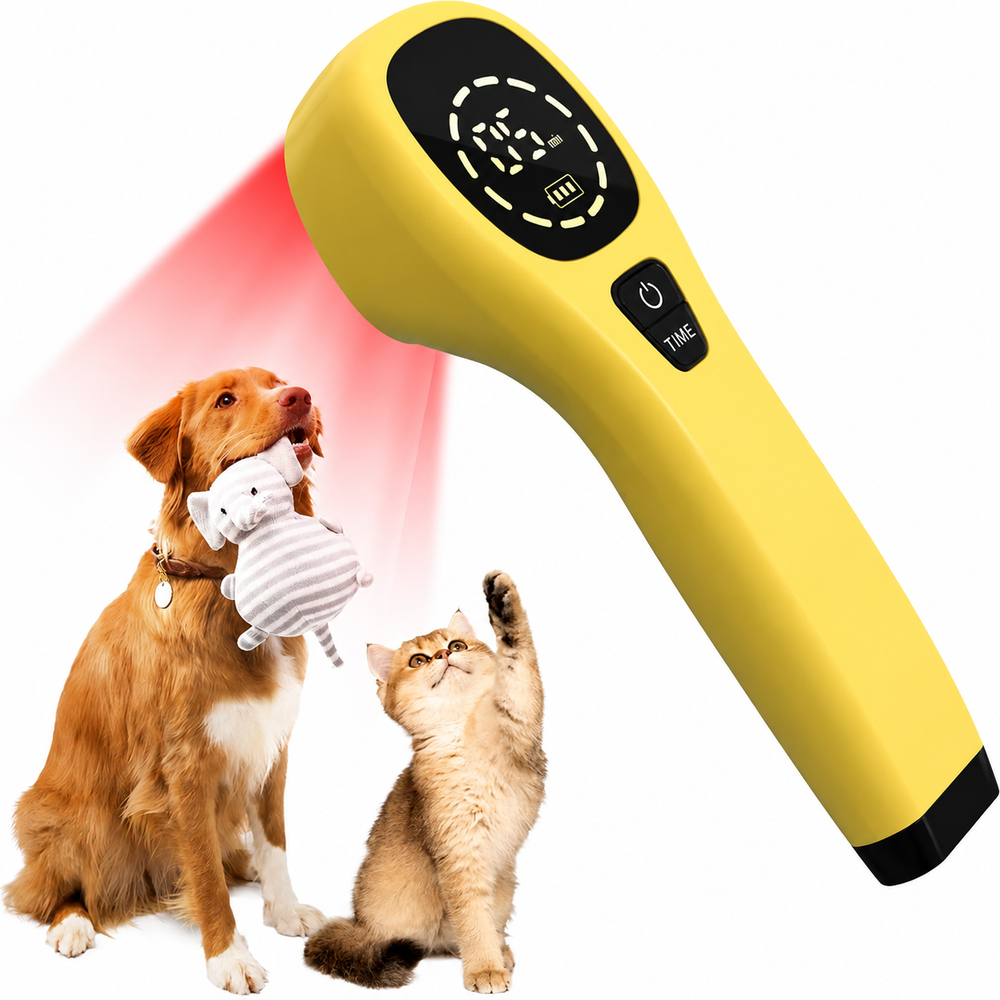 Premium Cold Laser Therapy Device 650nm 808nm Infrared LED Handheld Pain Relief Massager Rechargeable Portable Light Therapy Wellness Device Home Use