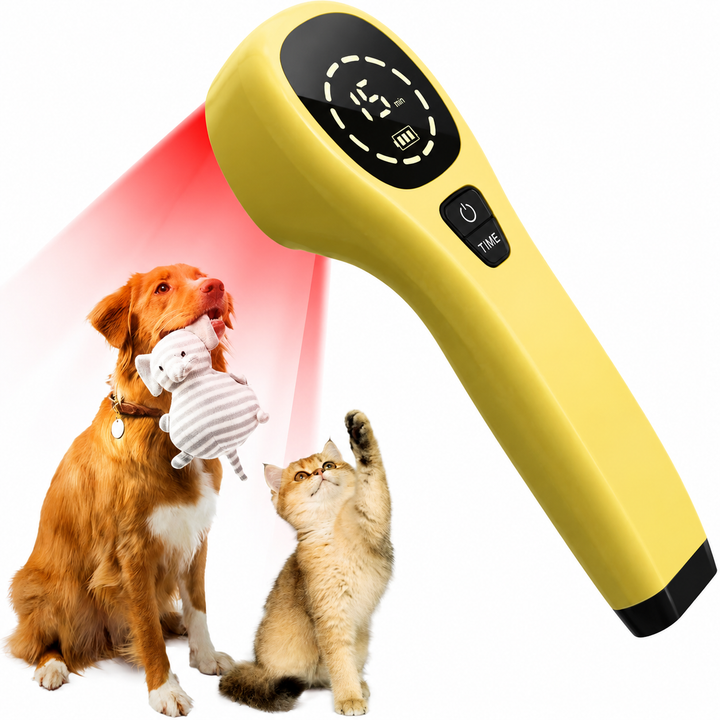 Premium Cold Laser Therapy Device for Pets Dual 808nm 650nm Red Light Veterinary Handheld Light Therapy Tool for Dogs Cats Joint Muscle Care