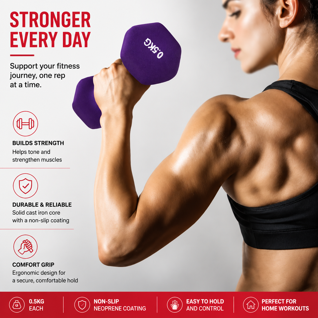 Premium Colored Neoprene Dumbbell Set Non Slip Grip Home Fitness Weights 2lb 3lb 5lb Dumbbells Strength Training Set with Compact Storage Case