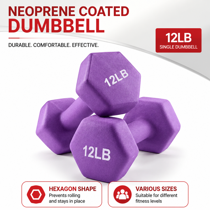 Premium Colored Neoprene Dumbbell Set Non Slip Grip Home Fitness Weights 2lb 3lb 5lb Dumbbells Strength Training Set with Compact Storage Case